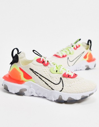 Nike React Vision Krem Roze Zelene - Ženske Tenisice | 84619JUNX